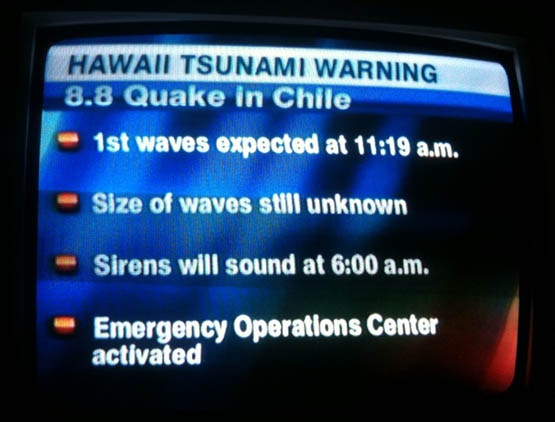 Tsunami warning