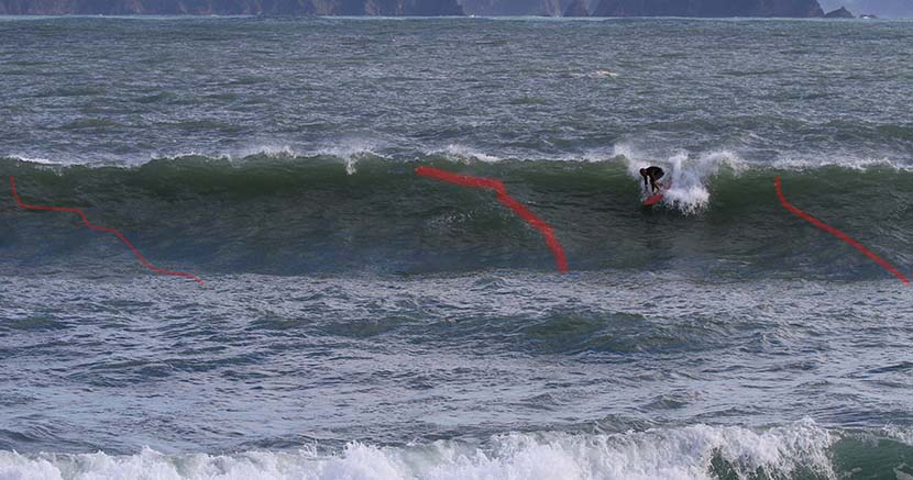 【サーフィン研究所：テクニック編】荒れた波でのテイクオフ位置の求め方＿室戸初の蔵ラウンジ！！＿（１１７９文字）