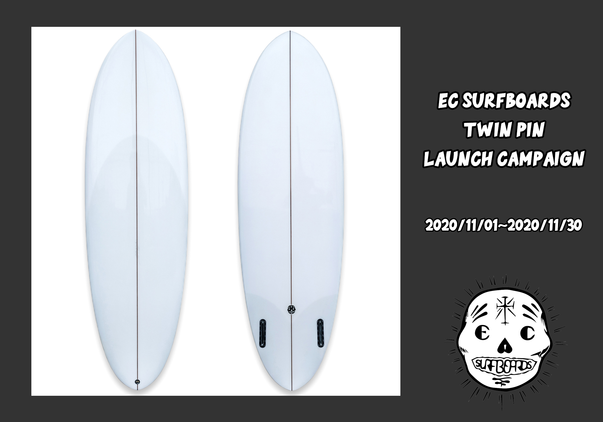 【希少】【送料込】Eric Christenson 6.8 twinpin 店頭受取可】 ツイン フィッシュ CHRISTENSON クリステンソン