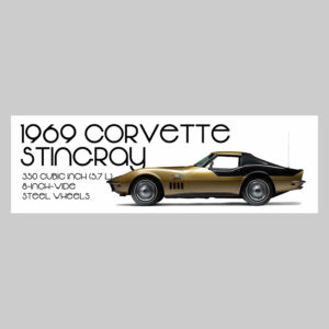 【1969 Corvette Stingray ステッカー】 ※メール便対応