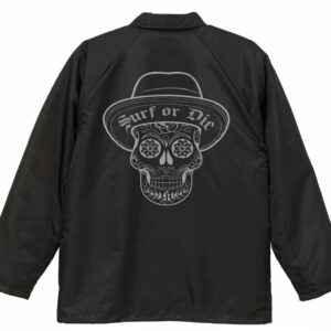 まなぶさま専用_お支払いページ【Surf or Die Mexican Skull】コーチジャケット（中ボア付き）シルクスクリーン＆刺繍